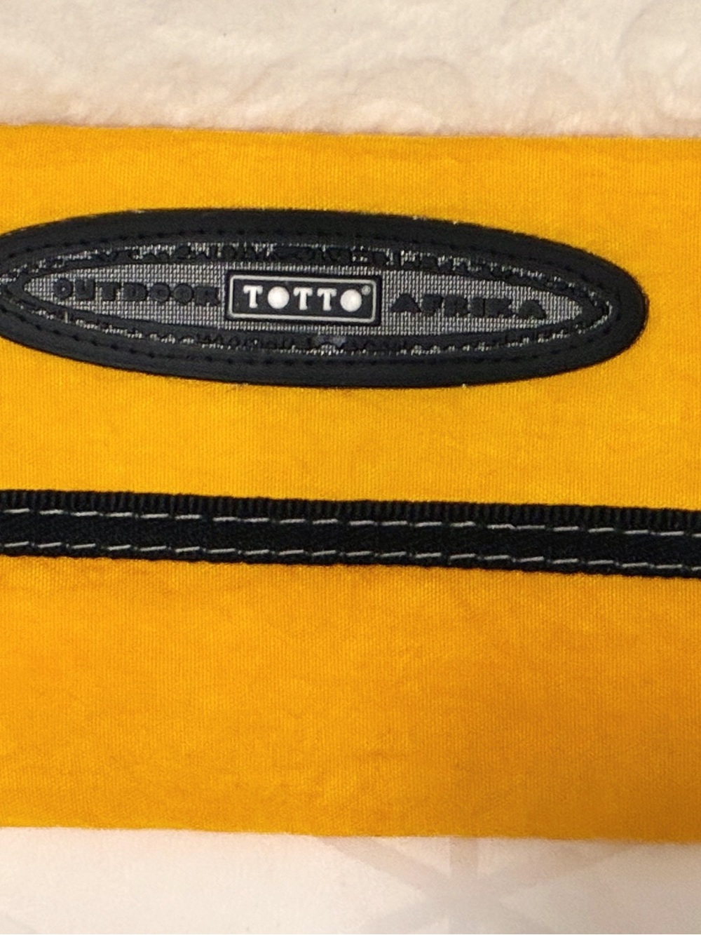 Yellow Totto nylon long tri-fold wallet with black trim & logo unisex